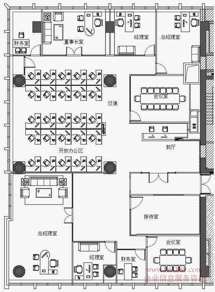 瀚森大廈 寫(xiě)字樓 931平米 出租 戶(hù)型圖片