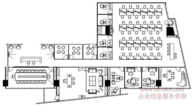 新世界商務(wù)中心 證券交易所+廣深港高鐵站旁 5A甲級寫字樓 裝修好 全辦公家私 出租 戶型圖片