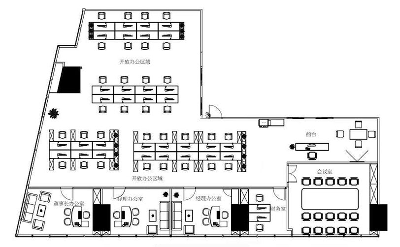 新世界中心(新世界商務(wù)中心)全辦公家私 雙面采光 拎包辦公 隨時(shí)看房 戶型圖片